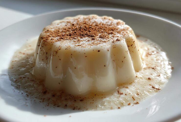 Creamy Eggnog Panna Cotta