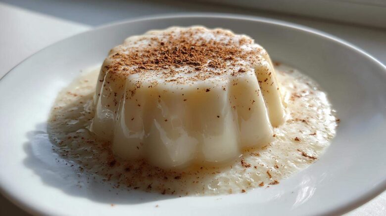 Creamy Eggnog Panna Cotta