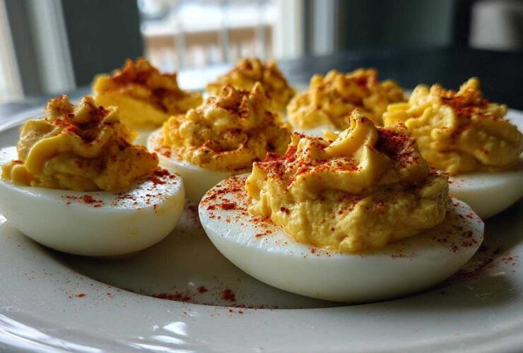 Creamy Honey Mustard Deviled Eggs