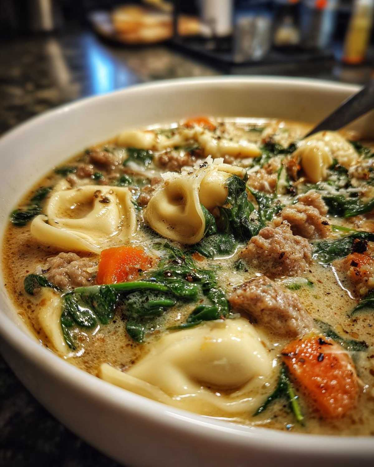 Creamy Italian Tortellini Soup - detail 2