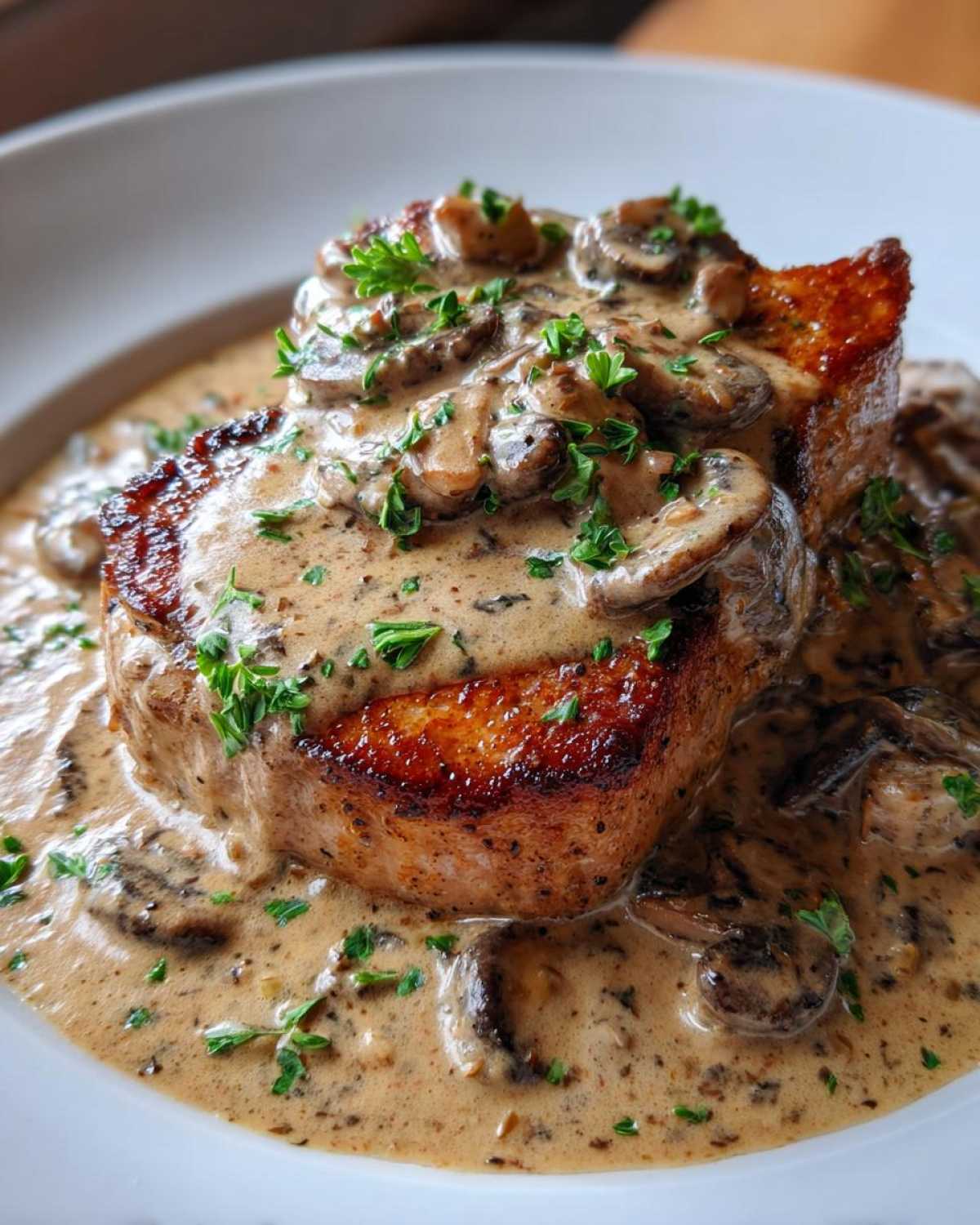 Creamy Mushroom Pork Chops - detail 2