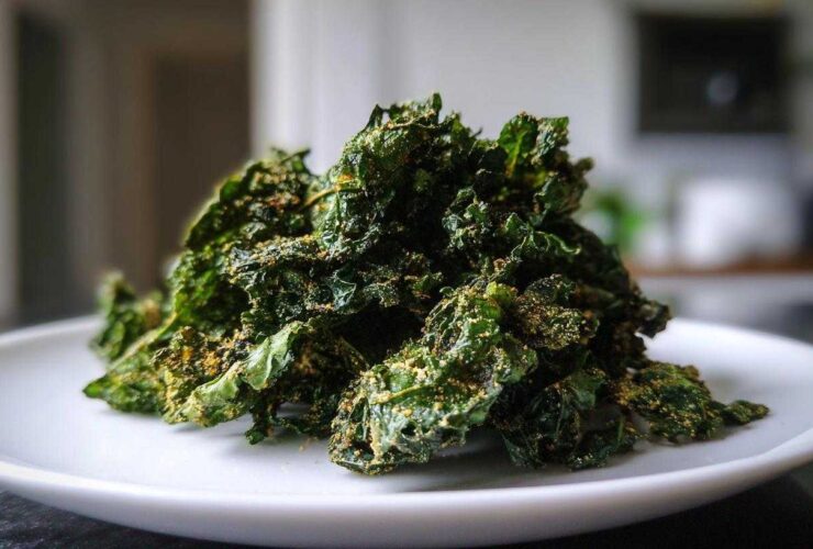 Crispy Parmesan Kale Chips