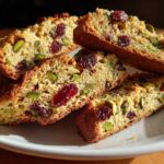 Crunchy Pistachio Cranberry Biscotti