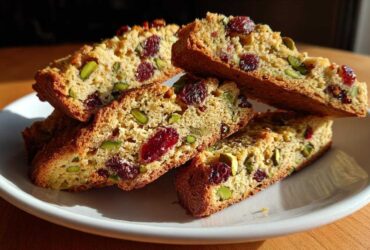 Crunchy Pistachio Cranberry Biscotti