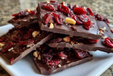 Dark Chocolate Bark with Cranberries