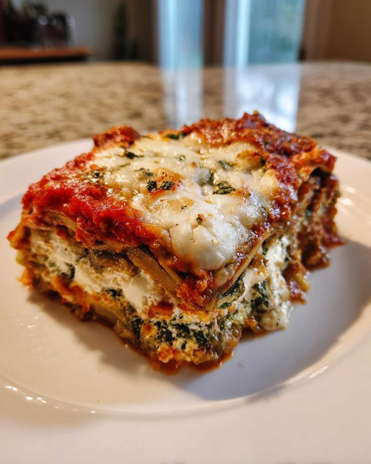 Eggplant Spinach Lasagna - detail 1