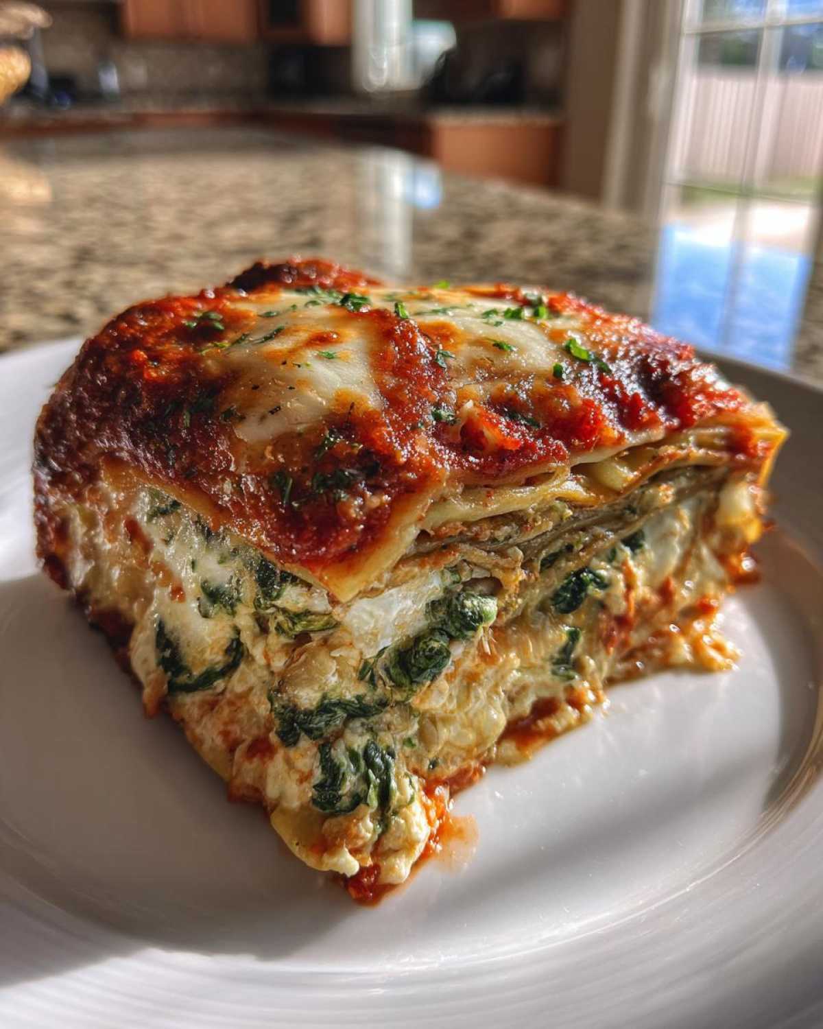 Eggplant Spinach Lasagna - detail 2