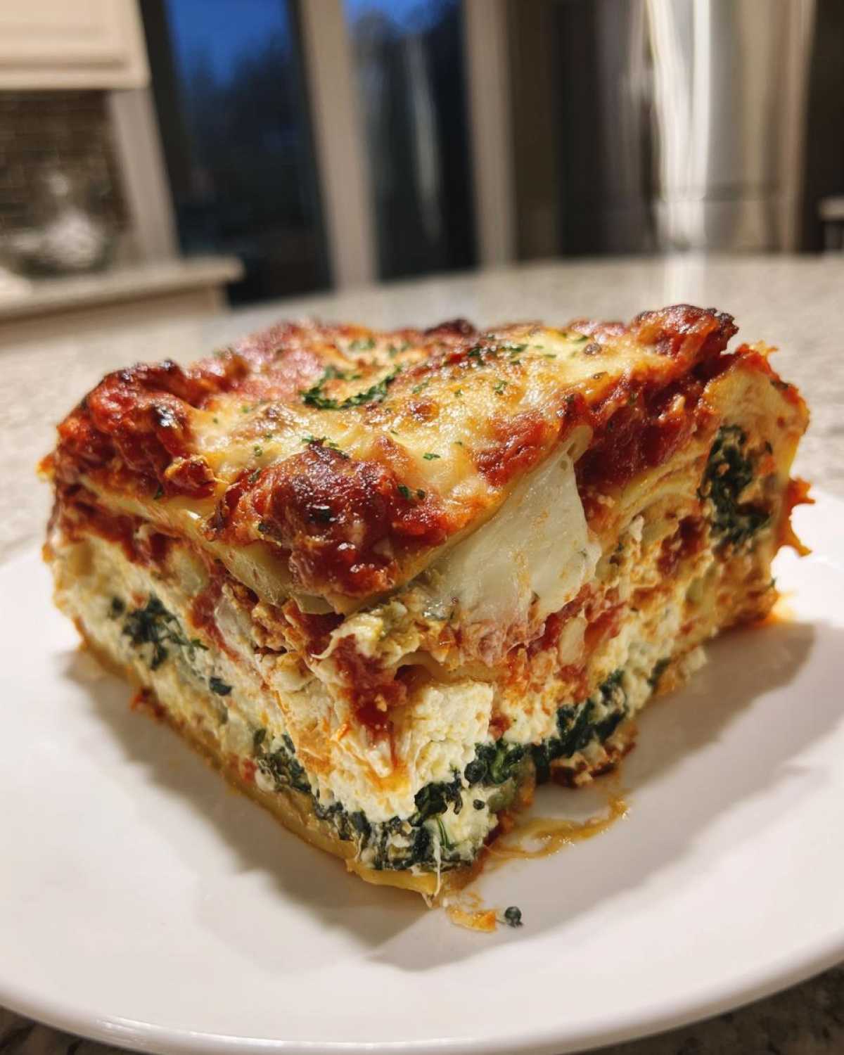 Eggplant Spinach Lasagna - detail 3