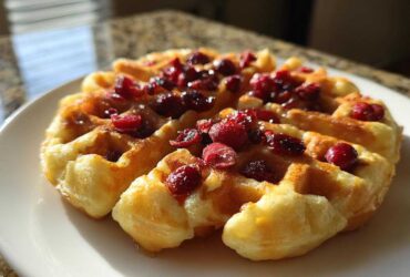Fluffy Cranberry Orange Waffles