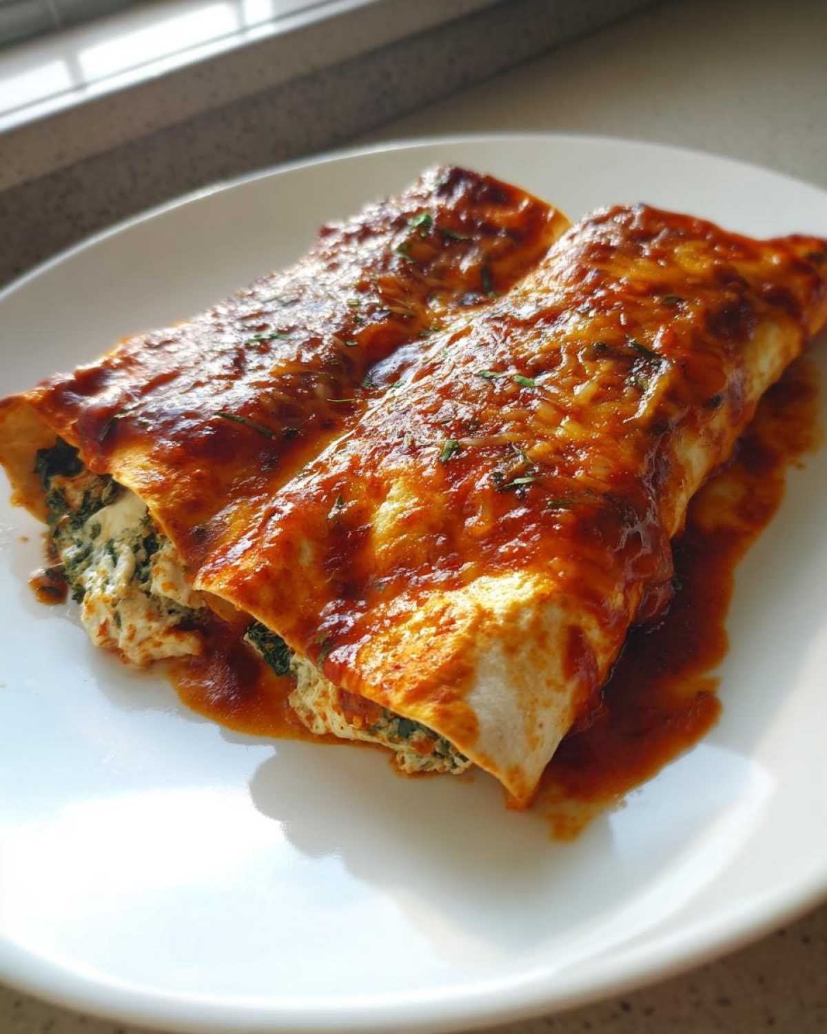 Four Cheese Spinach Enchiladas - detail 3