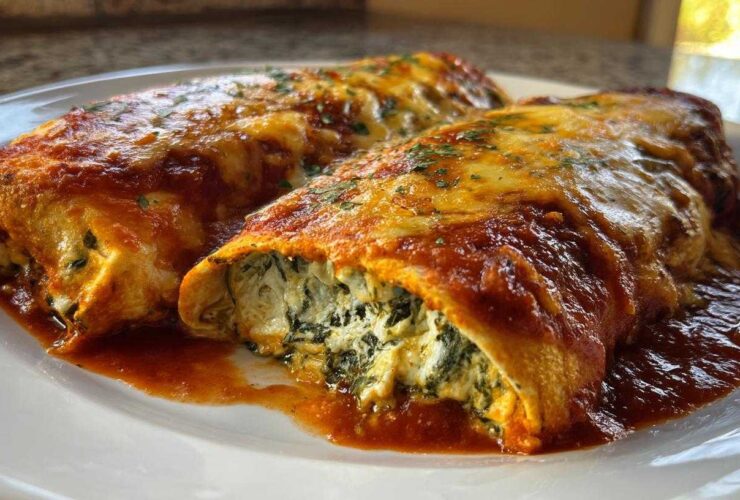Four Cheese Spinach Enchiladas