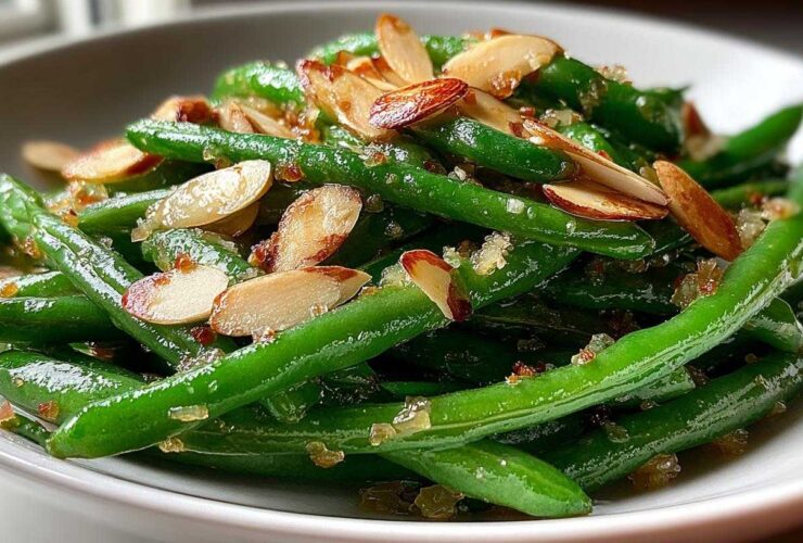 Garlic Butter Green Beans with Almonds