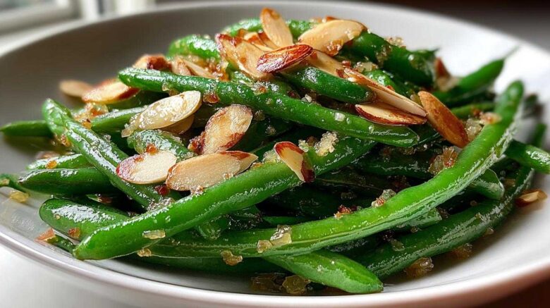 Garlic Butter Green Beans with Almonds
