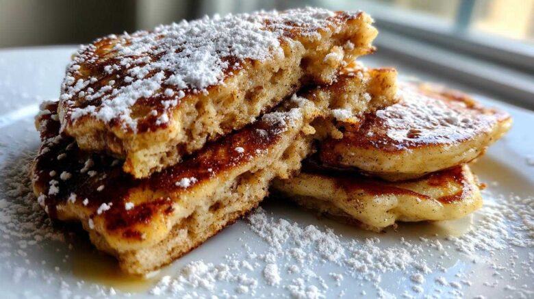 Gingerbread Banana Protein Pancakes