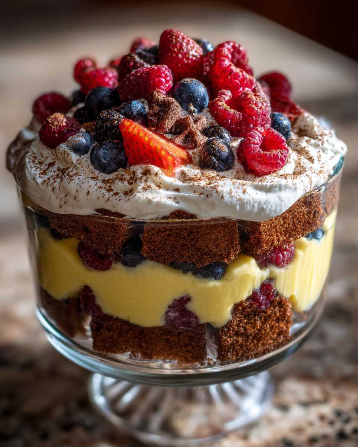 Gingerbread Trifle with Berries - detail 2