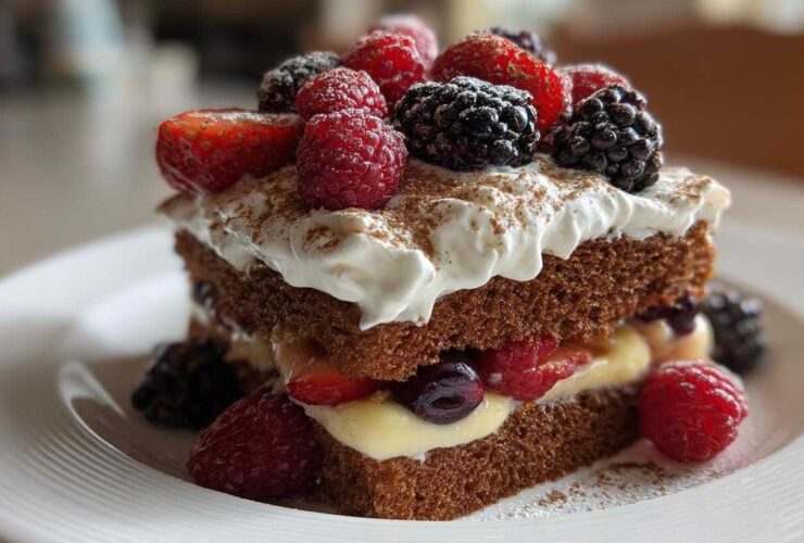 Gingerbread Trifle with Berries