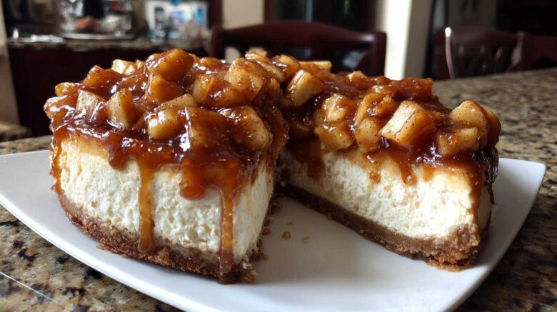 Homemade Caramel Apple Cheesecake