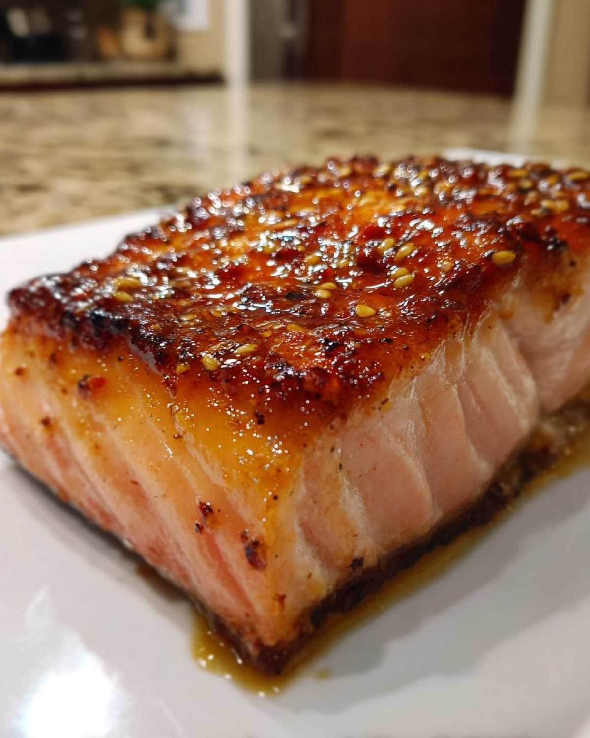 Honey Dijon Glazed Salmon - detail 2