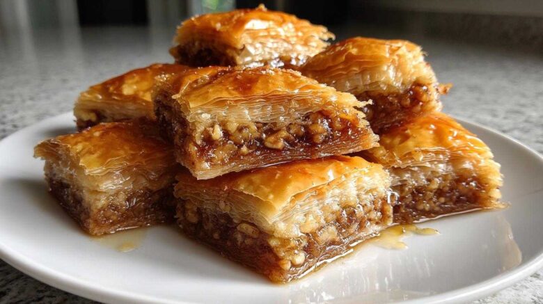 Honey Walnut Baklava Bites