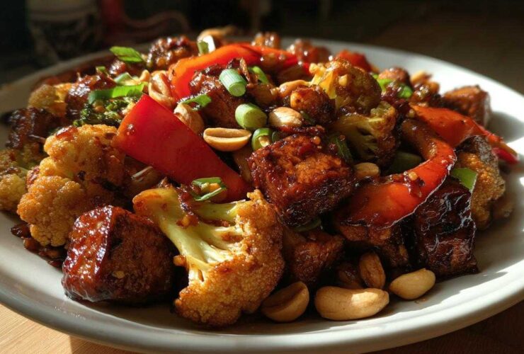 Kung Pao Cauliflower Stir Fry