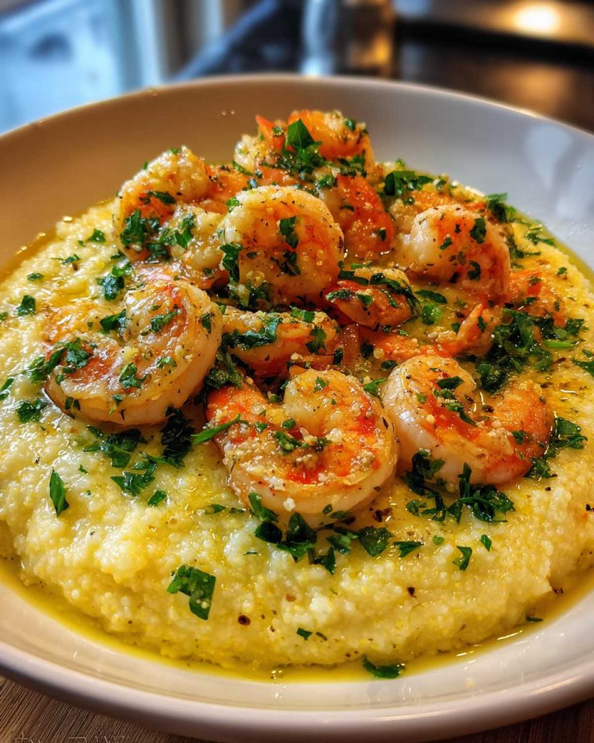 Lemon Garlic Butter Shrimp and Grits - detail 1