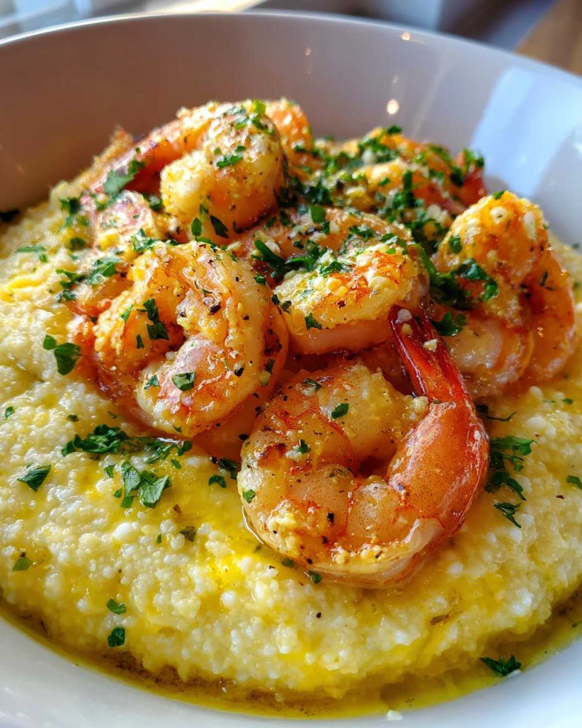Lemon Garlic Butter Shrimp and Grits - detail 3