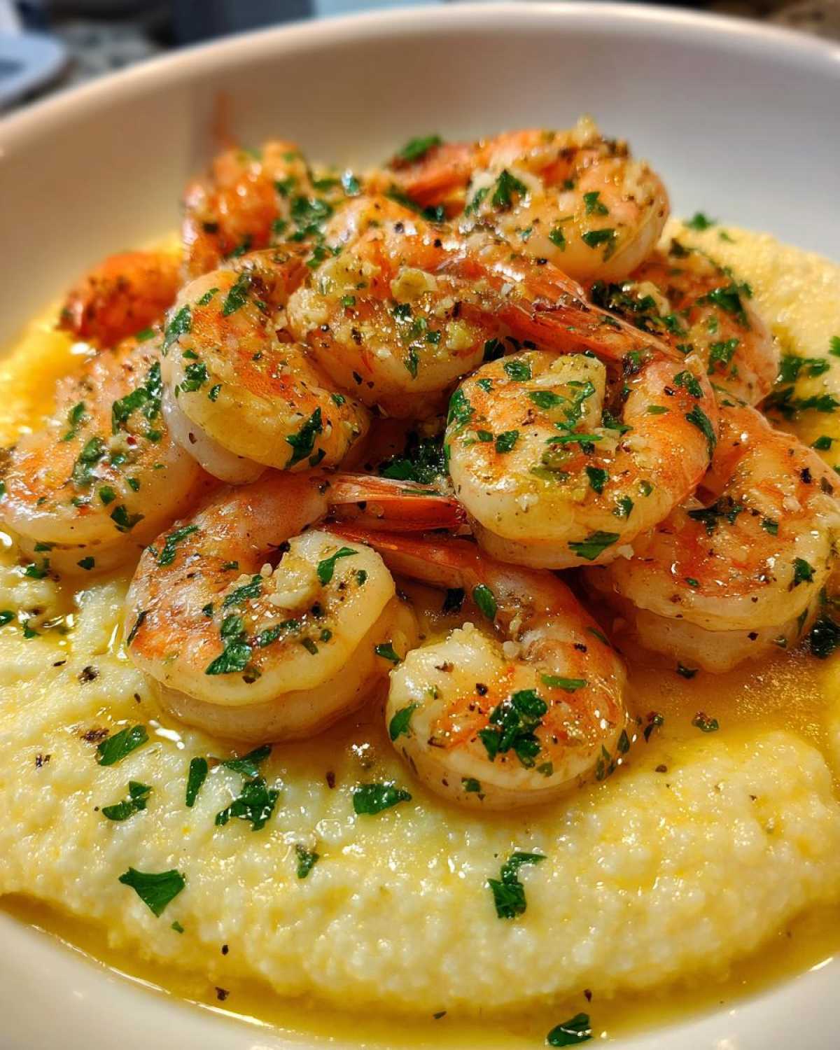 Lemon Garlic Butter Shrimp and Grits - detail 4