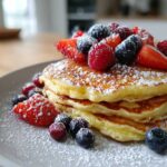 Lemon Ricotta Pancakes with Berries