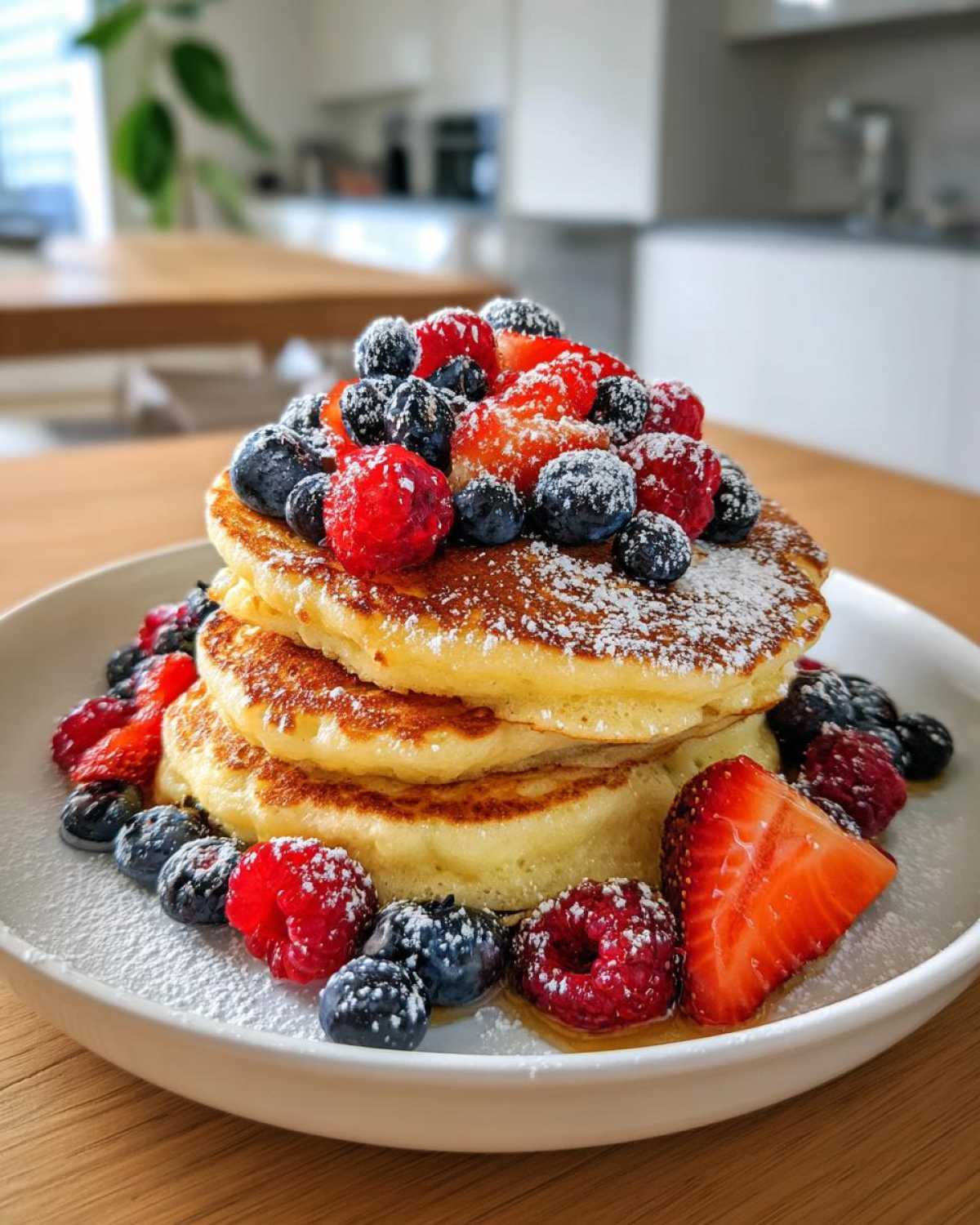 Lemon Ricotta Pancakes with Berries - detail 4