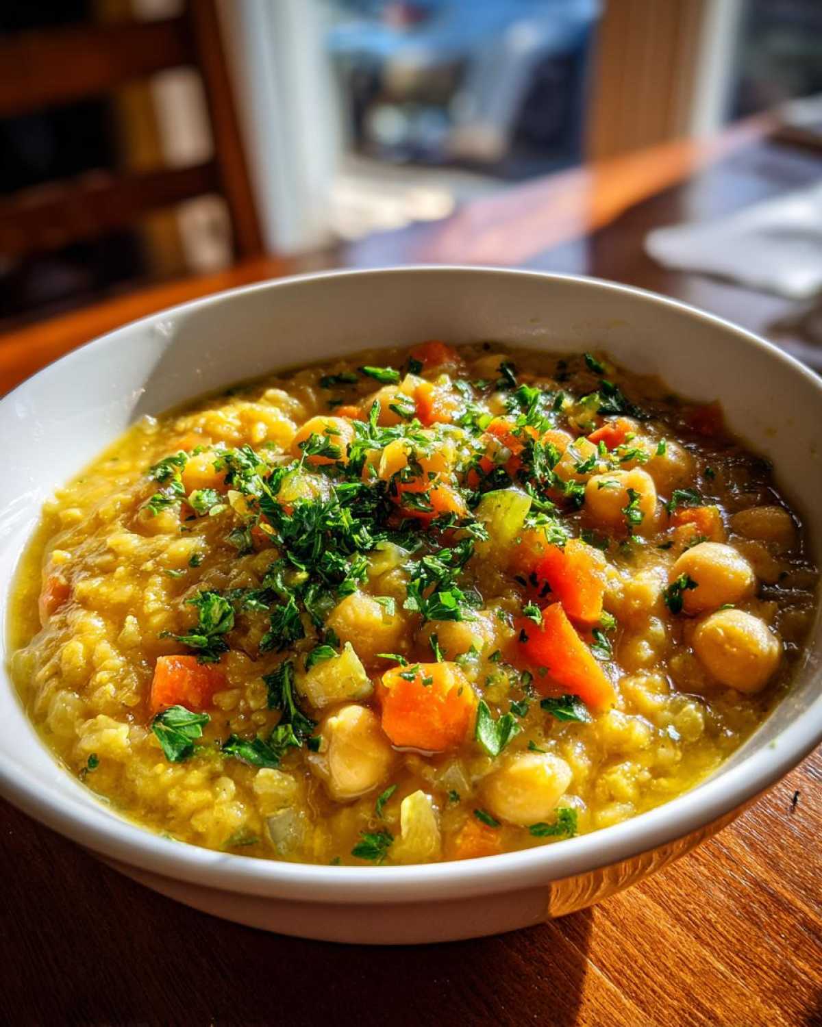 Lemony Chickpea Lentil Soup - detail 1