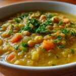 Lemony Chickpea Lentil Soup