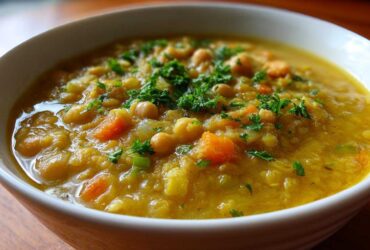 Lemony Chickpea Lentil Soup
