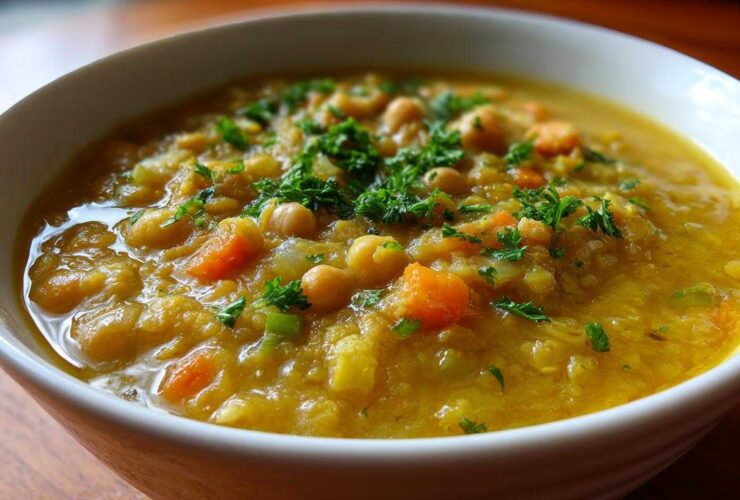 Lemony Chickpea Lentil Soup