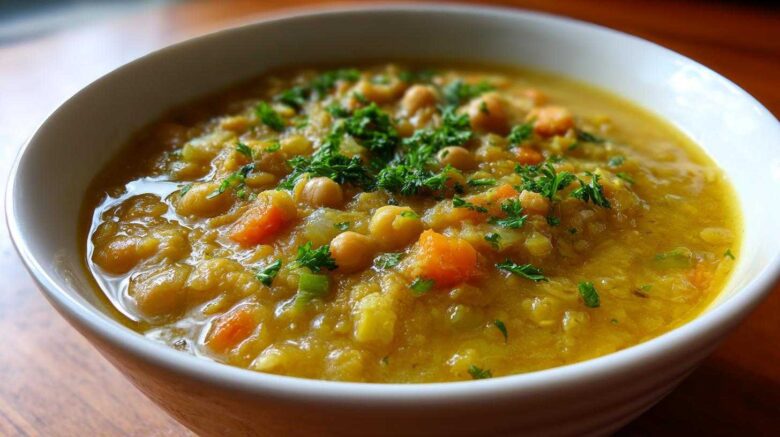 Lemony Chickpea Lentil Soup