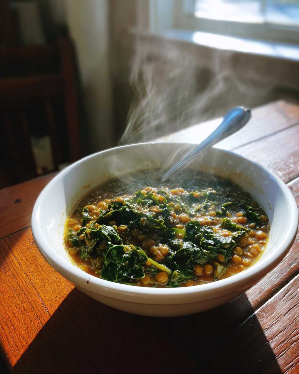 Lentil Kale Winter Soup - detail 2