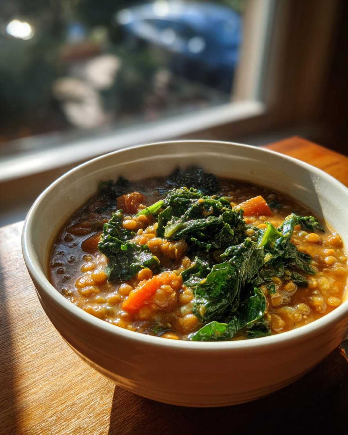 Lentil Kale Winter Soup - detail 3