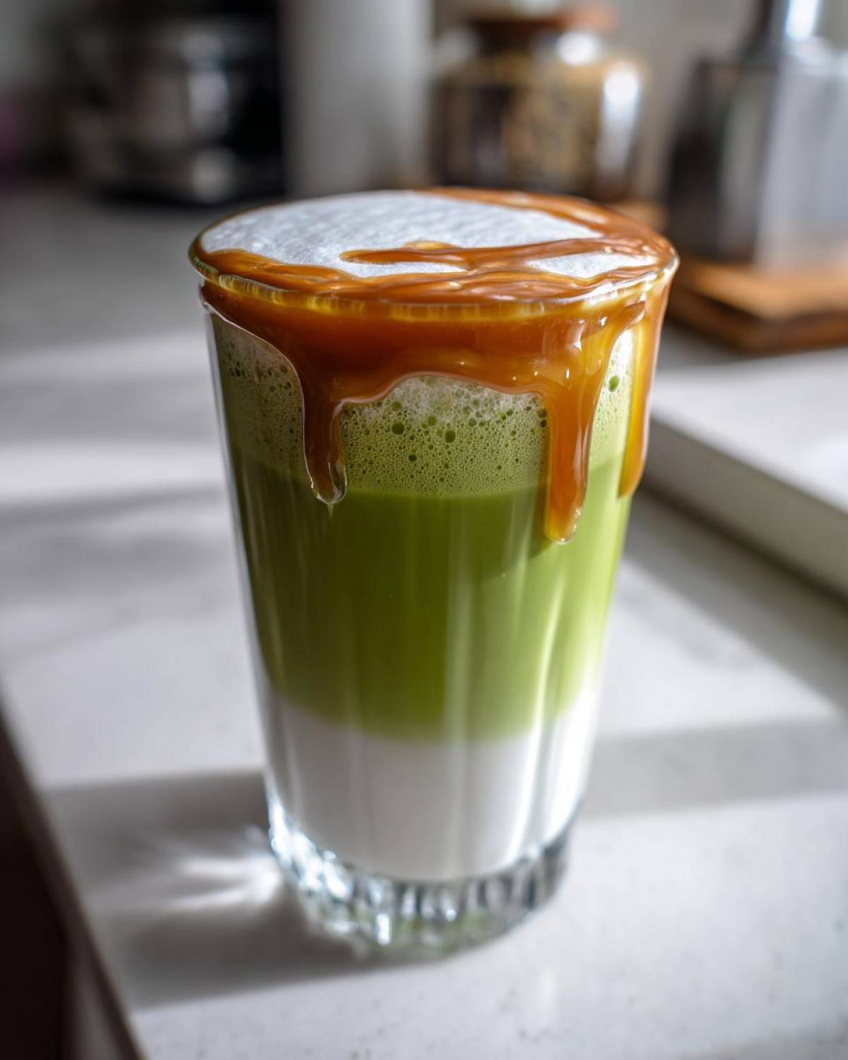 Maple Caramel Matcha Latte - detail 2
