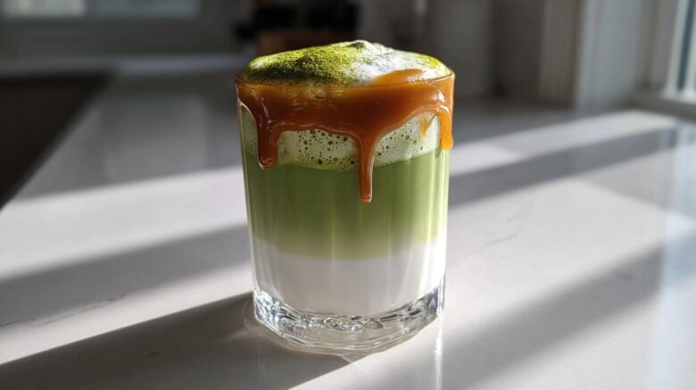 Maple Caramel Matcha Latte