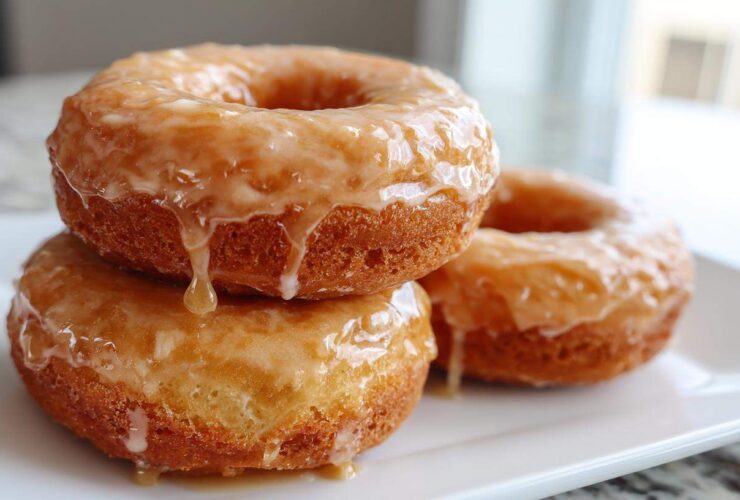 Maple Glazed Baked Donuts