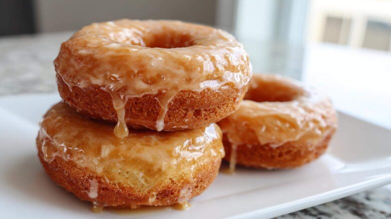 Maple Glazed Baked Donuts