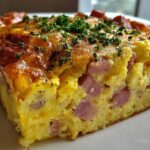 Maple Glazed Ham and Egg Bake