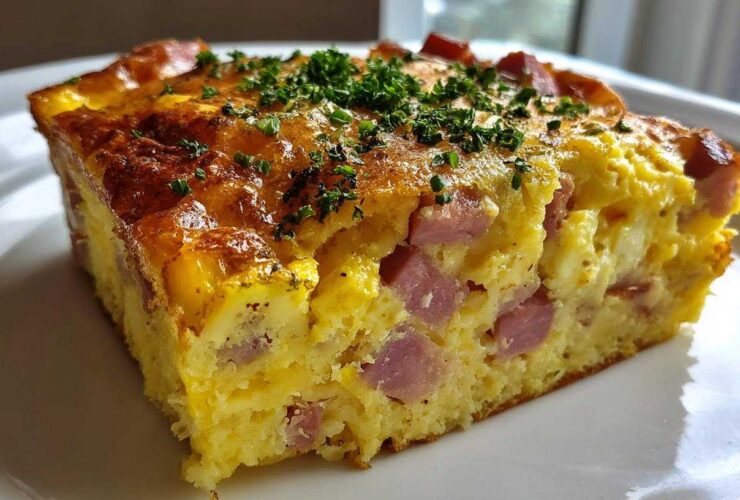 Maple Glazed Ham and Egg Bake
