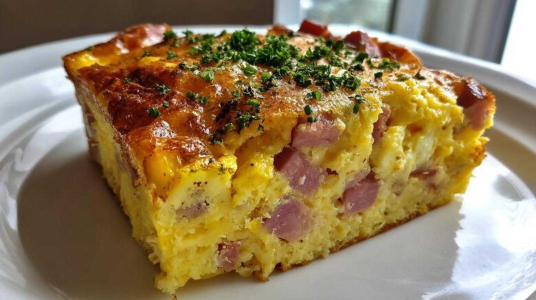 Maple Glazed Ham and Egg Bake