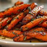 Maple Rosemary Roasted Carrots