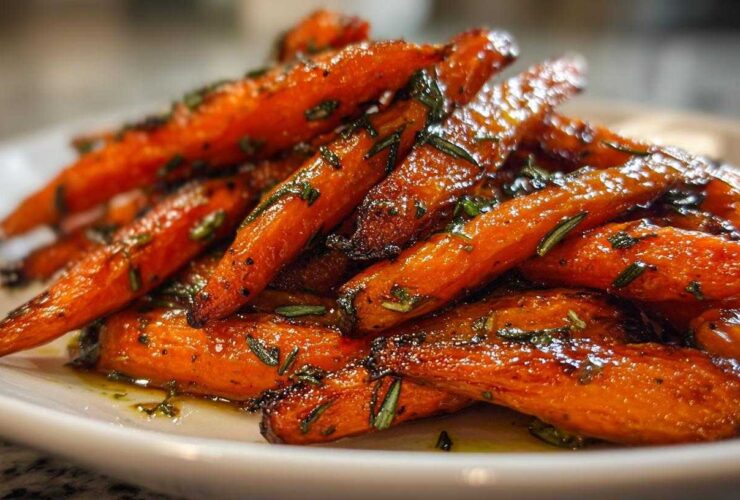 Maple Rosemary Roasted Carrots
