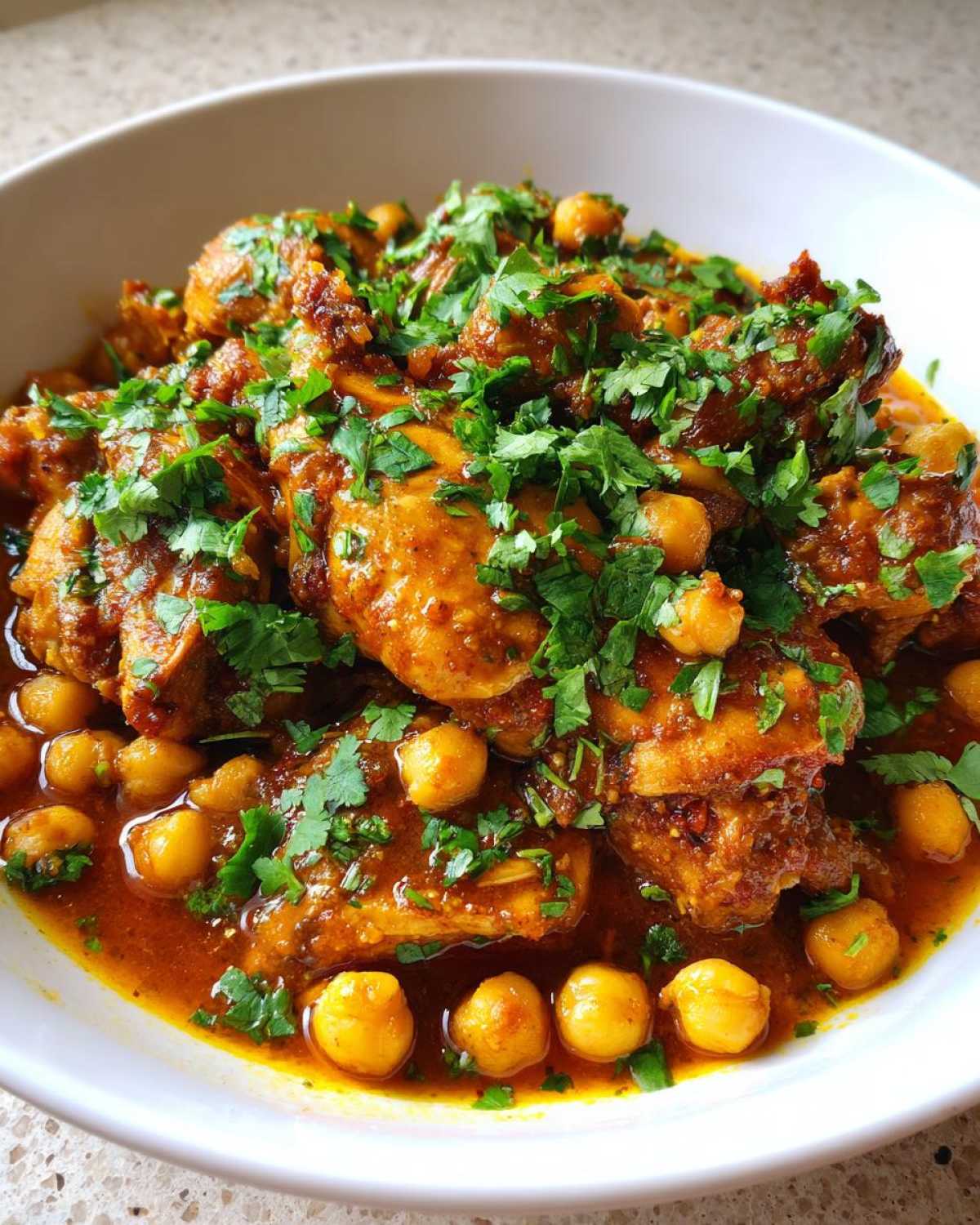 Moroccan Chicken Tagine with Chickpeas - detail 3