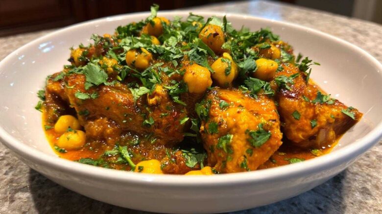 Moroccan Chicken Tagine with Chickpeas