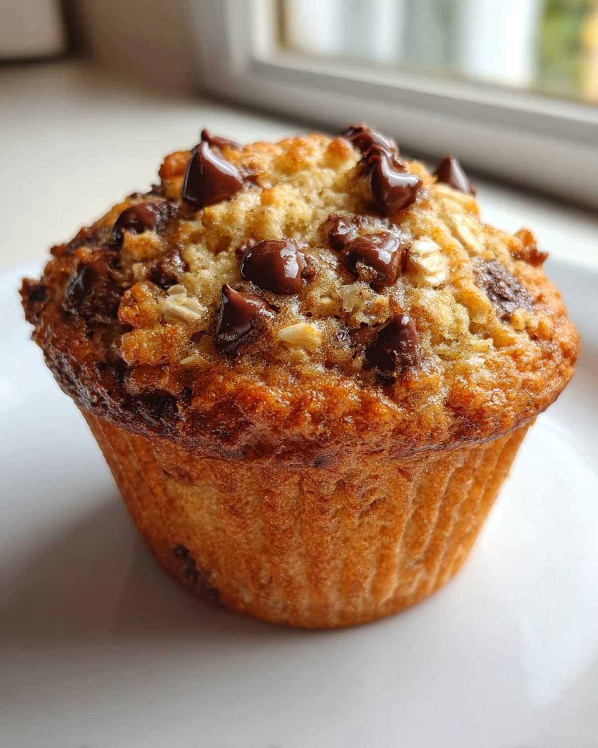 Oatmeal chocolate chip muffins - detail 1