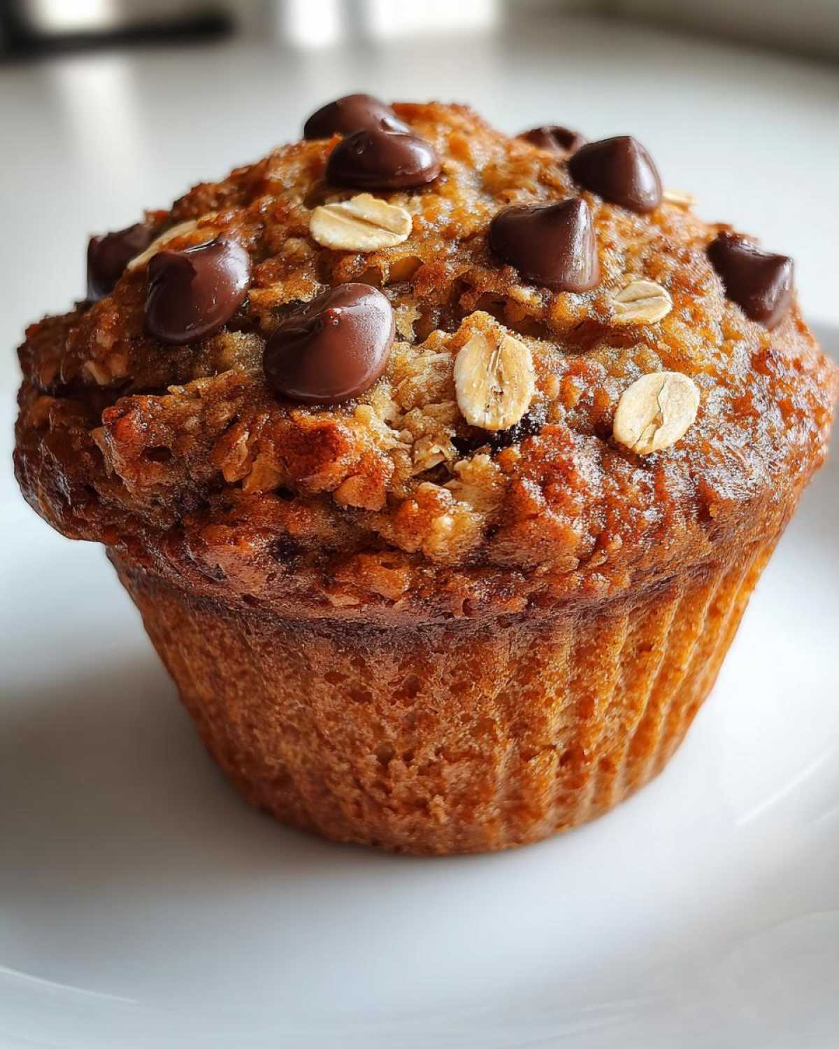 Oatmeal chocolate chip muffins - detail 2