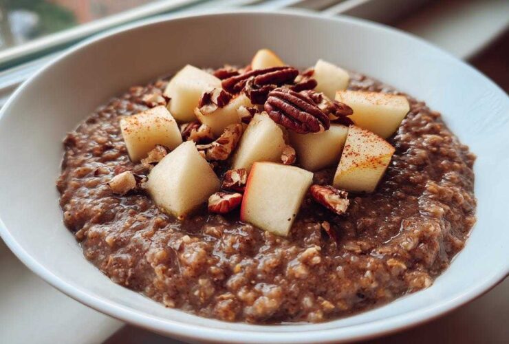 Pear Gingerbread Steel Cut Oats